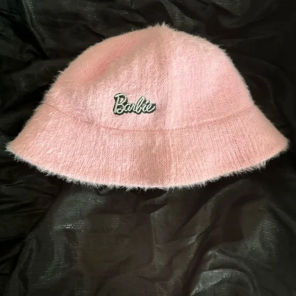 Fuzzy knit Barbie bucket hat - Picture 3 of 3